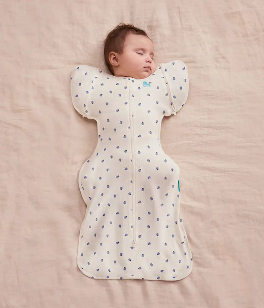 Swaddle Up™ 2-in-1 Transition Bag 0.2 TOG Cotton Cream Bugsy Blue