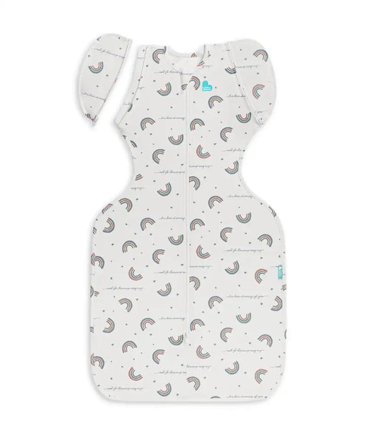 Swaddle Up™ 2-in-1 Transition Bag 1.0 TOG Cotton White Rainbow Dream