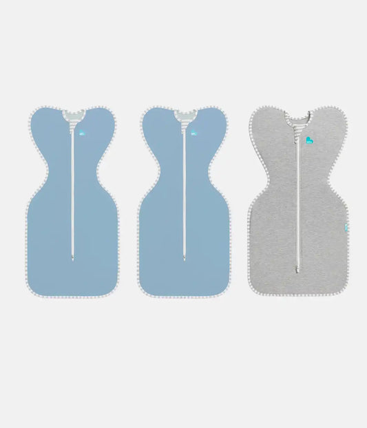 Swaddle Up Starter Bundle | 1.0 TOG | Dusty Blue 2 | Gray